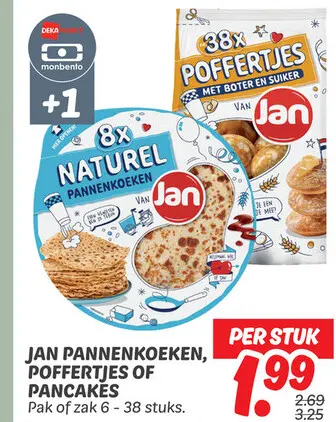 Aanbieding: Jan pannenkoeken, poffertjes of pancakes