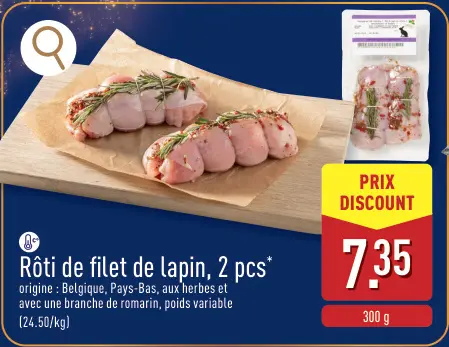 Offre: Rôti de filet de lapin