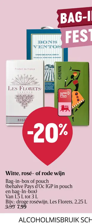Promotie: Witte, rosé- of rode wijn