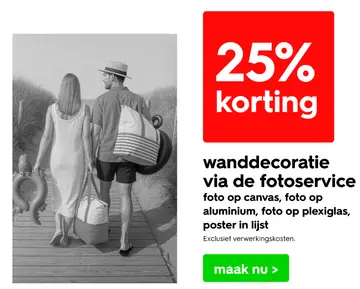 Aanbieding: wanddecoratie via de fotoservice