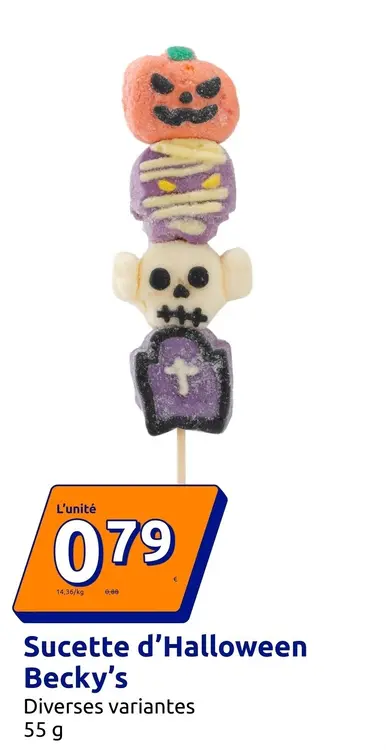 Offre: Sucette d'Halloween Becky's