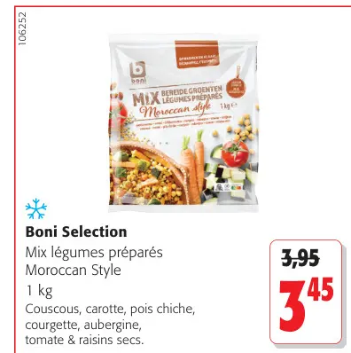 Offre: Mix légumes préparés Moroccan Style