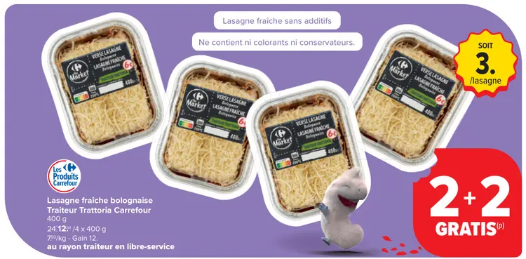 Offre: Lasagne fraîche bolognaise