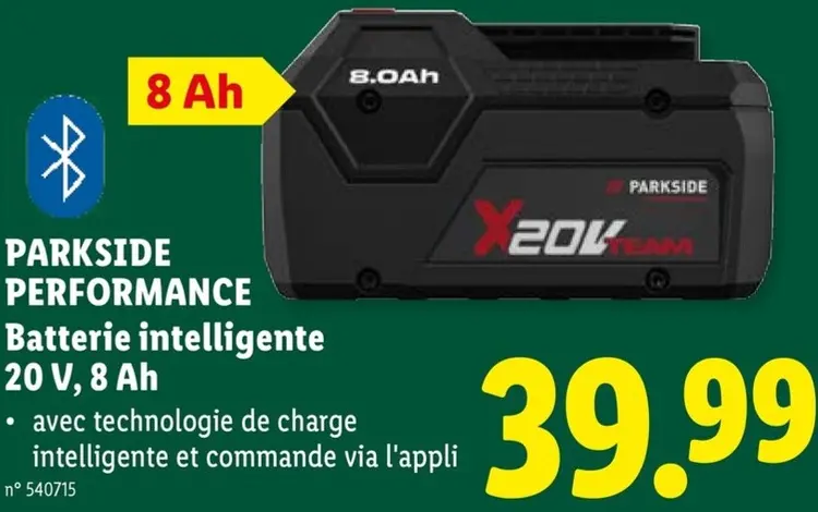 Offre: Batterie intelligente 20 V, 8 Ah