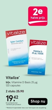 Aanbieding: Vitalize Vitamine D Basis 25 μg