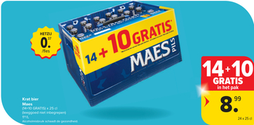 Aanbieding: Krat bier Maes