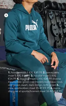Aanbieding: Puma Essentials No. 1 Logo heren hoodie groen