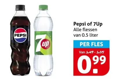 Aanbieding: Pepsi of 7Up