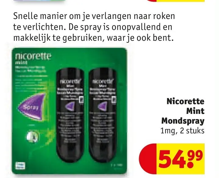 Aanbieding: Nicorette Mint Mondspray