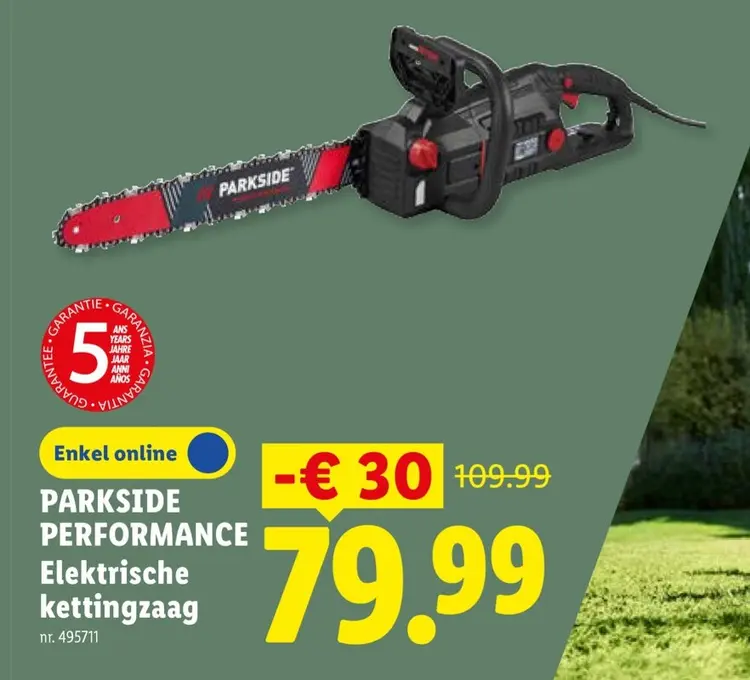 Promotie: Elektrische kettingzaag