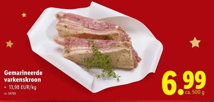 Promotie: Gemarineerde varkenskroon