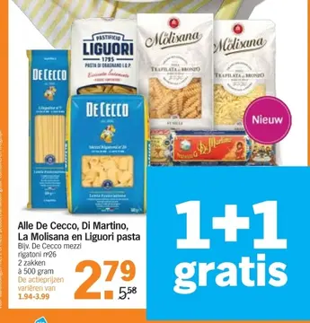 Aanbieding: Alle De Cecco, Di Martino, La Molisana en Lig