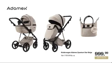 Aanbieding: Kinderwagen Adamex Quantum Star Beige