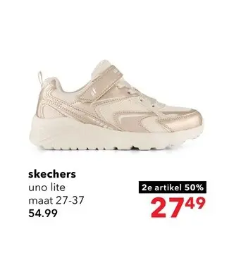 Aanbieding: Skechers Uno Lite - Vista Strike meisjes sneakers goud