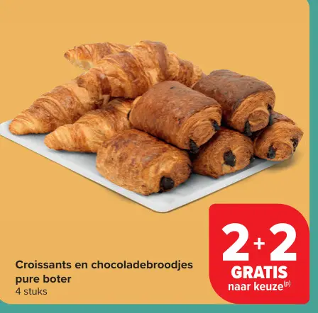 Promotie: Croissants en chocoladebroodjes