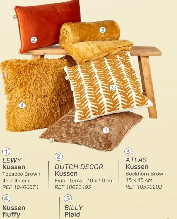 Promotie: LEWY Kussen / DUTCH DECOR Kussen / ATLAS Kuss