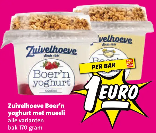 Aanbieding: Boer'n yoghurt met muesli
