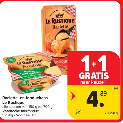 Promotie: Raclette- en fonduekaas