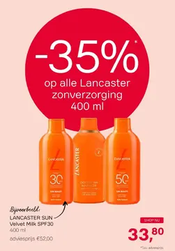 Aanbieding: LANCASTER SUN Velvet Milk SPF30