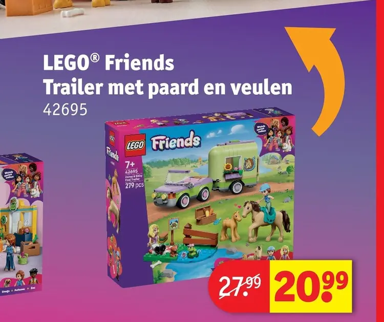 Aanbieding: LEGO® Friends trailer met paard en veulen