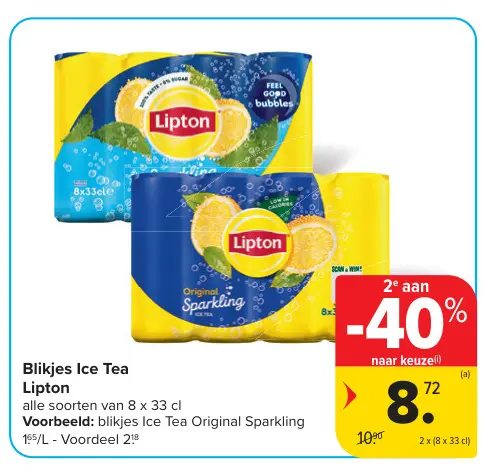 Promotie: Blikjes Ice Tea Lipton