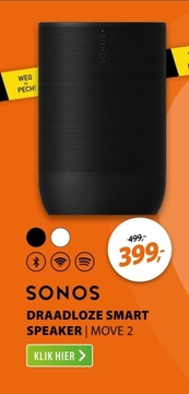 Aanbieding: Sonos Move 2 Zwart