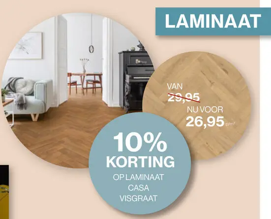 Aanbieding: Laminaat casa visgraat