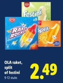 Aanbieding: Raket, split of festini