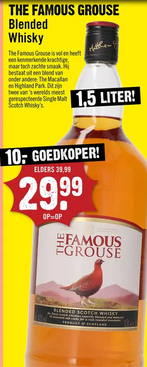 Aanbieding: The Famous Grouse Whisky 150 cl