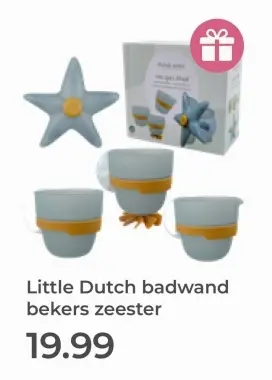 Aanbieding: badwand bekers zeester
