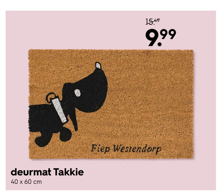 Promotie: deurmat Takkie
