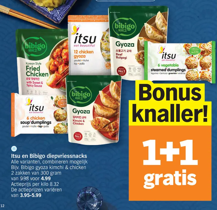 Promotie: Itsu en Bibigo diepvriessnacks