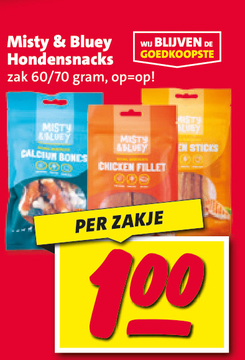 Aanbieding: Misty & Bluey Hondensnacks