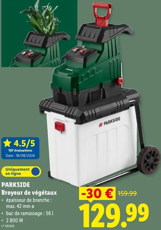 Offre: Broyeur de végétaux