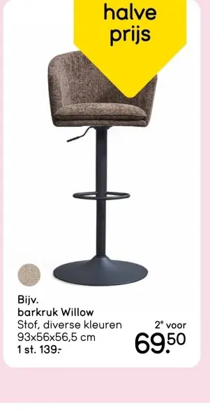 Aanbieding: barkruk Willow