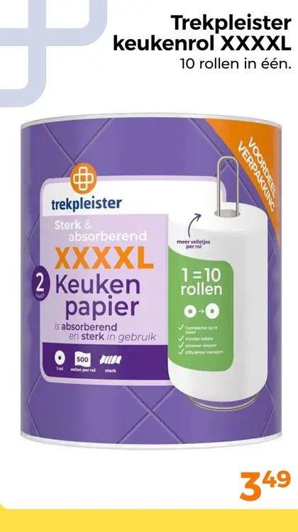 Aanbieding: Trekpleister keukenrol XXXXL