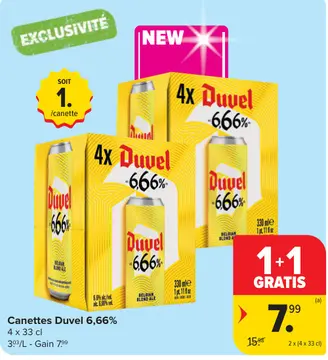 Offre: Canettes Duvel