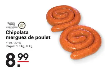 Offre: Chipolata merguez de poulet