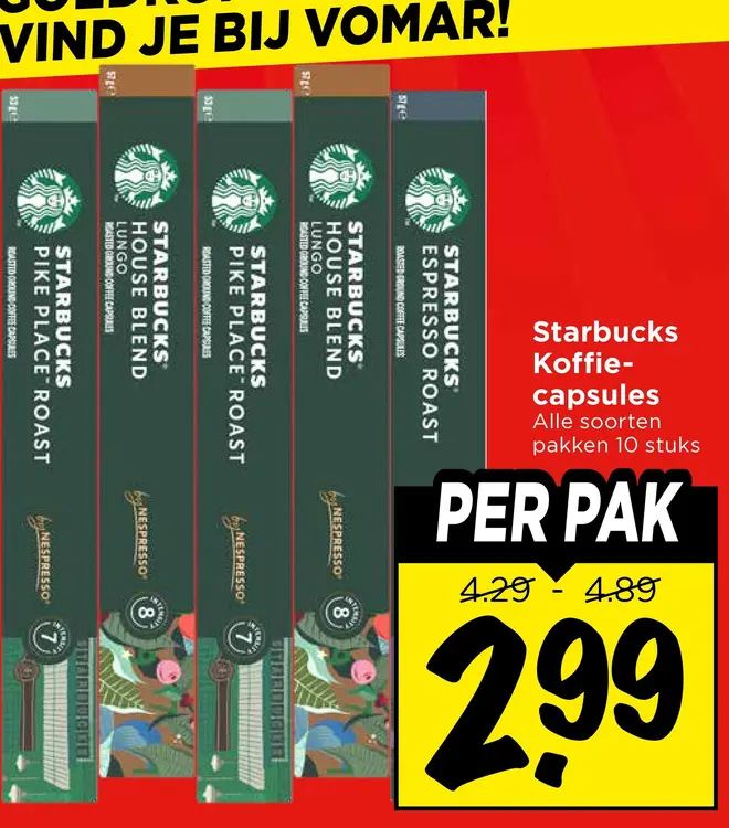 Aanbieding: Starbucks Koffiecapsules