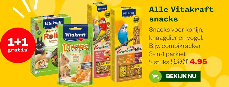 Aanbieding: Alle Vitakraft snacks