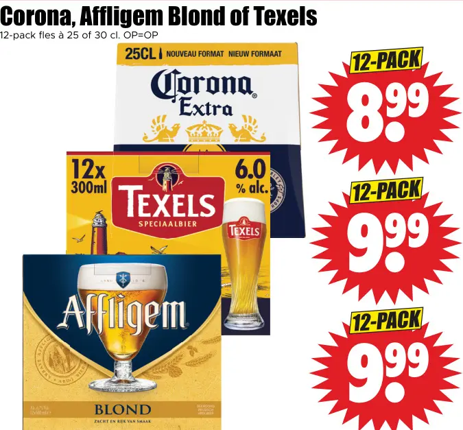 Aanbieding: Corona, Affligem Blond of Texels