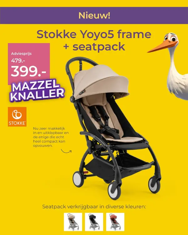 Aanbieding: Stokke YOYO + seatpack