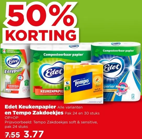 Aanbieding: Keukenpapier en Zakdoekjes
