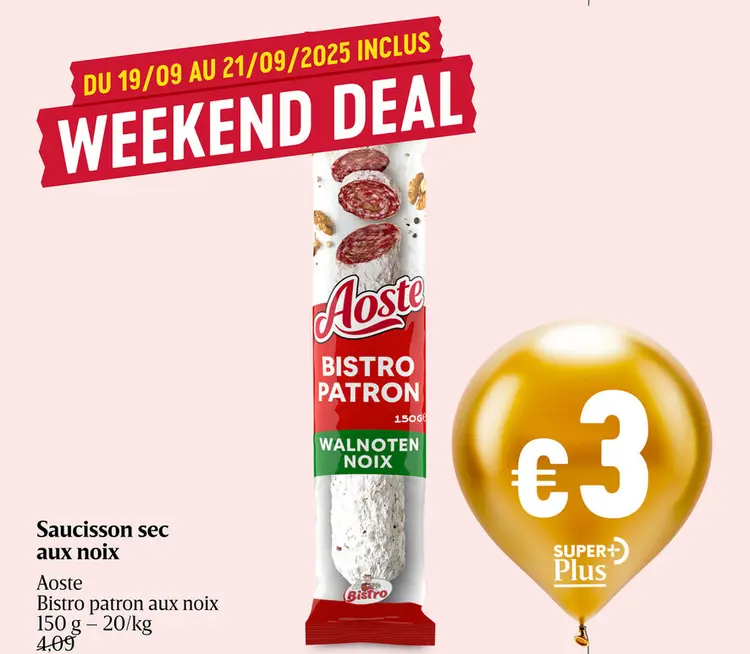 Offre: Saucisson sec aux noix