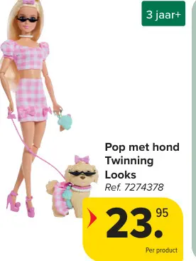 Aanbieding: Pop met hond Twinning Looks
