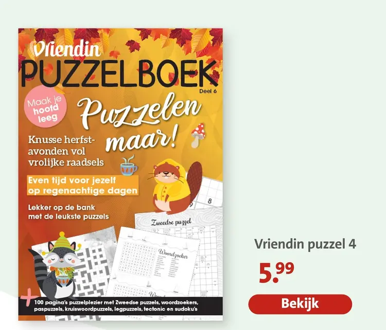 Aanbieding: Vriendin puzzel 4