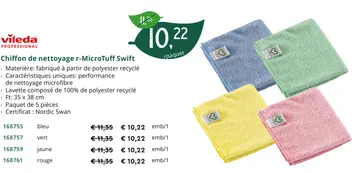 Offre: Chiffon de nettoyage r-MicroTuff Swift