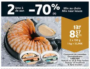 Offre: Couronne de crevettes / Garnalenkrans