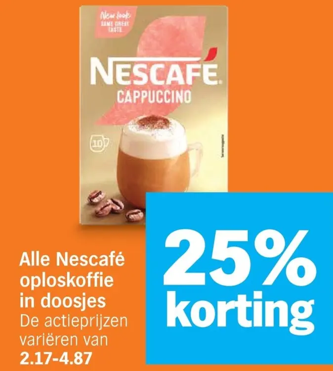 Aanbieding: Oploskoffie in doosjes