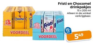 Aanbieding: Fristi en Chocomel drinkpakjes
